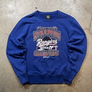 47 Brand Texas Rangers World Series Champions Sweatshirt Blue M